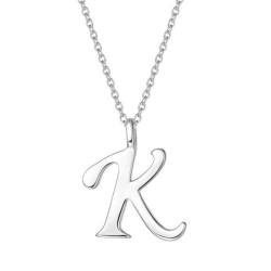 AGVANA Kette mit Buchstabe K Anhänger aus 925 Sterling Silber Namenskette Alphabet Initialen Halskette für Damen Mädchen mit Geschenkbox, Kettenlänge 40+5 cm von AGVANA
