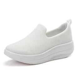 AHICO Damen Slip On Leicht Sportschuhe Atmungsaktiv Turnschuhe Running Outdoor Sneakers Straßenlaufschuhe Confort Freizeitschuhe Mesh von AHICO