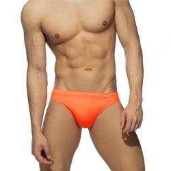 AHMXYG Badeslip Herren, Badehose Herren Kurze Schnelltrocknend Männer Badeslip Badeshorts Schwimmhose Strandshorts mit Verstellbarem Tunnelzug STDK6 (Orange, M) von AHMXYG