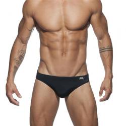 AHMXYG Badeslip Herren, Badehose Herren Kurze Schnelltrocknend Männer Badeslip Badeshorts Schwimmhose Strandshorts mit Verstellbarem Tunnelzug STDK6 (Schwarz, L) von AHMXYG