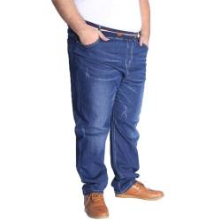 AHMXYG Herren Jeans Übergröße Jeanshose Loose Fit-Jeans Hose Männer Hohe Taille Stretch Straight Jeans Hose Stonewashed Denim Lange Jeanshose Freizeithose (Blau, 3XL) von AHMXYG