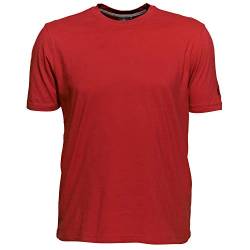 Ahorn Sportswear Kurzärmliges Männer Rundhalsshirt rot bis Übergröße 10XL, Größe:5XL von AHORN SPORTSWEAR