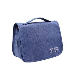 AIBEARTY Tragbare wasserdichte Unterwäsche Aufbewahrungstasche Reise BH Organizer Dessous Socken Kulturbeutel Schicht Kosmetiktasche für Damen Herren, Hängend, Marineblau, Einheitsgröße von AIBEARTY