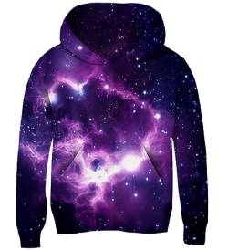 AIDEAONE Junge Teenager Hoodie 3D Kapuzenpullover Pulli Galaxy 6-7 Jahre (L) von AIDEAONE