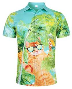 AIDEAONE Männer Hawaii Bekleidung Herren Knopf Hemd Urlaub Hemd Plus Größe von AIDEAONE