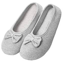 AIDIER Frauen Weiche Baumwolle Hausschuhe Schwangere Mütter Memory Foam Schuhe Ballerinas Leichte Hausschuhe für Werdende Mama von AIDIER