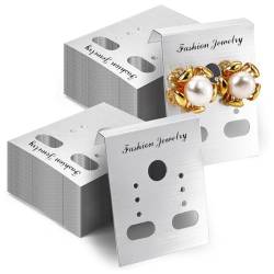 AIDIRui 500 Stück Hängende Ohrringkarten, Ohrringkartenhalter, Schlichter 1,2 X 1,5 Großer Ohrring-Displayhalter mit 6 Löchern für Ohrstecker, Langlebig von AIDIRui