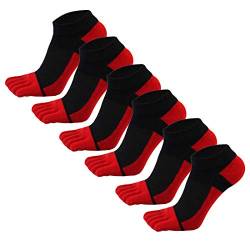 AIEOE 6 Paar Männer Fünf Finger Zehensocken Baumwolle Sneaker Socken Atmungsaktiv Sport Laufende Socken von AIEOE