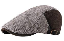 AIEOE Baskenmütze Wolle Schiebermütze Flat Cap Herbst Winter Vintage Newsboy Cabby Hut Sporthut von AIEOE