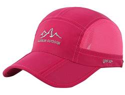 AIEOE Erwachsener Kappe UV-Schutz Cap Basecap Luftdurchlässig Sport Kappe Sonnenschutz Snapback - Rot von AIEOE