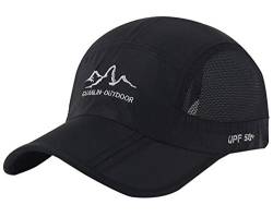 AIEOE Erwachsener Kappe UV-Schutz Cap Basecap Luftdurchlässig Sport Kappe Sonnenschutz Snapback - Schwarz von AIEOE
