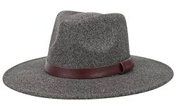 AIEOE Fedora Hut für Herren Damen Filzhut Jazz Cap Breite Krempe Verstellbar Herbst Winter Panama Hut Wollfilzhut von AIEOE