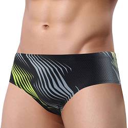 AIEOE Herren Badeslip Eng Kurz Badehose Schnelltrocknend Atmungsaktiv Bade Slip Professionelle Training Schwimmen Badeshorts für Sommer Strand Pool - 5XL von AIEOE