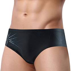 AIEOE Herren Badeslip Professionelle Badehose Kurz Eng Schnelltrocknend Atmungsaktiv Bade Slip Training Schwimmen Badeshorts für Sommer Strand Pool - L von AIEOE