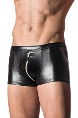 AIEOE Herren Boxer Boxershort Unterhose Lack-Optik Ledershort Pants Hose Trunk Leder Briefs Low Rise XL von AIEOE