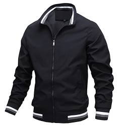 AIEOE Herren Leichte Bomber Blouson Jacke Sommer Übergangsjacke Freizeit Stehkragen Militär Fliegerjacke Bomberjacke für Outdoors Joggen Sport von AIEOE