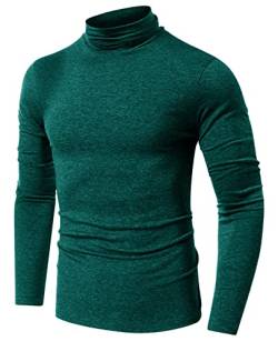 AIEOE Herren Rollkragenshirt Langarm Slim Fit Rollkragenpullover Baumwolle Basic Langarmshirts Elastisch Weich Einfarbig - EU L von AIEOE