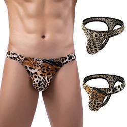 AIEOE Herren String Tanga Männer Dessous Pouch Unterwäsche Mini Slips G-String 2 Farben 02 L von AIEOE