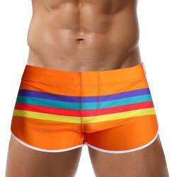 AIEOE Herrenbadehosen Badeshorts für Männer Schwimmhose mit Abnehmbares Pad Badehose Herren Eng Kurz Badeshorts UV Schutz XXL von AIEOE