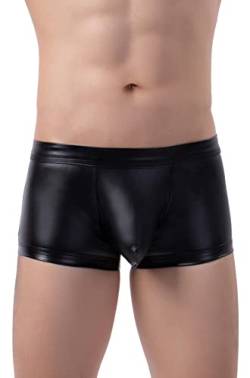 AIEOE Männer Heiße Erotische Sexy Boxershorts für Sex Niedrige Taille mit Reißverschluss Hipster Sex Briefs Größe XXL Schwarz von AIEOE