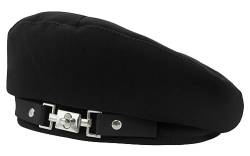 AIEOE Schwarze Baskenmütze Damen Frauen Französischen Baskenmütze Einfarbig Barett Hat Mädchen Beanie Maler Kappe Fraumütze Beret Cap von AIEOE