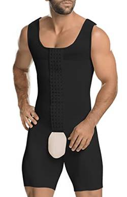 AIEOE Shapewear Herren Body Shaper Kompressions-Unterhemd Butt Lifter Miederhose Bauchweggürtel Bodysuit Übergröße von AIEOE