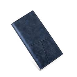 AIFILLE Kunstleder Lange Geldbörse für Herren - Zipper Münzfach und Kartenetui in einem kleinen Brieftasche, ausgelegt für die modernen Tagesbedürfnisse, Blau Geldbörse Leder mit Bi Folding RFID von AIFILLE