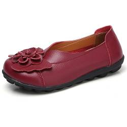 AIFLM Damen Mokassin Slip-on Schuh PU Leder Freizeitschuhe Fahrschuhe Wanderschuhe Schuh Fahren Krankenschwester Schuhe von AIFLM