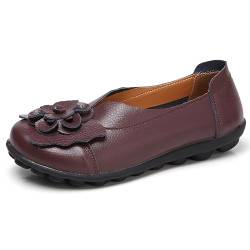 AIFLM Damen Mokassin Slip-on Schuh PU Leder Freizeitschuhe Fahrschuhe Wanderschuhe Schuh Fahren Krankenschwester Schuhe von AIFLM