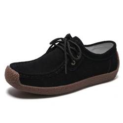 AIFLM Damen PU Leder Loafer Mokassin Slip-on Schuh Tritt Mit Einem Fuß Auf ie Schuhe Freizeitschuhe Fahrschuhe Wanderschuhe Schuh Fahren Krankenschwester Schuhe von AIFLM