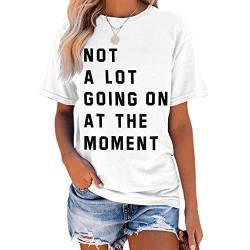 Not A Lot Going On at The Moment Shirt Damen Country Music T-Shirt Country Concert Brief Print Tee Tops, N-weiß, Mittel von AIIWEIS