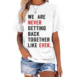 Not A Lot Going On at The Moment Shirt Damen Country Music T-Shirt Country Concert Brief Print Tee Tops, W-weiß, Groß von AIIWEIS