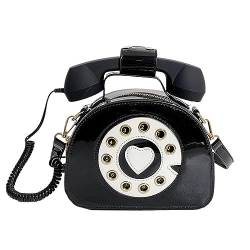 AIKARA Damen-Umhängetasche, Modische Telefon-Förmige Umhängetasche, Große Umhängetasche, Ketten-Geldbörse Für Mädchen,Schwarz,21 * 9 * 16cm von AIKARA