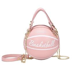 AIKARA Umhängetasche Und Umhängetasche Für Damen, Mehrfarbig, Personalisierbar, Basketball-Tasche, All-Match-Mode-Kettentasche,Rosa,13 * 10 * 16cm von AIKARA