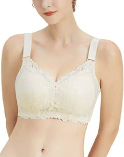 AILIVIN Drahtlose volle Figur plus Größe Minimizer leicht gefütterte Cups Damen BH, Beige, 85D von AILIVIN