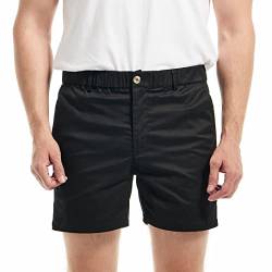AIMPACT Casual Shorts Herren Sommer Kurz Hose Bermuda Chino Shorts mit Elastischem Bund (Schwarz XL) von AIMPACT