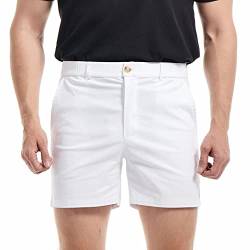 AIMPACT Chino Shorts Herren Komfortabel Lässige Shorts Sommer Shorts(Weiß L) von AIMPACT