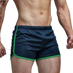 AIMPACT Herren-Laufshorts für Atmung, Workout, Fitnessstudio, sexy, dunkelblau, Groß von AIMPACT