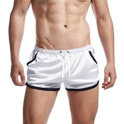 AIMPACT Herren Running Split Shorts Schnelltrocknende Sport-Jogging-Trainingsshorts (Weiß-XL) von AIMPACT