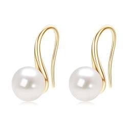 AINUOSHI Perle Ohrringe 14K Gold gefüllt Süßwasser Zuchtperlen Ohrstecker hypoallergen Perle Haken Ohrringe Damen Schmuck für Frauen Mama Freundin Muttertag Geburtstag von AINUOSHI