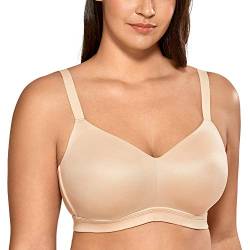 AISILIN Damen Vollschalen Freizeit BH - Leicht Gepolsterter Cups und Ohne Bügel Beige 95D von AISILIN