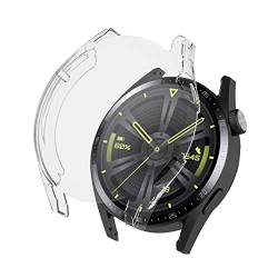 AISPORTS 2er Pack Kompatibel mit Huawei Watch GT 3 42mm Hülle mit Displayschutz Ultradünne Weiche TPU Silikon Stoßfängerhülle, Vollständige Abdeckung Kratzfeste Schutzhülle für Huawei Watch GT3 42mm von AISPORTS