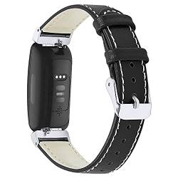 AISPORTS Kompatibel mit Fitbit Inspire/Inspire HR Armband Leder für Damen Herren, Weiches Schlankes Atmungsaktives Sportarmband, Ersatzarmband für Fitbit Inspire/Inspire HR/Ace 2 Fitness Tracker von AISPORTS