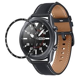 AISPORTS Lünettenring Kompatibel mit Samsung Galaxy Watch 3 41mm Lünettenschlaufe, Lünetten Styling Klebeabdeckung Kratzfest Edelstahl Metallkreis Schutzhülle für Samsung Galaxy Watch 3 41mm von AISPORTS