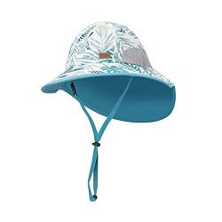 AIWUHE Sonnenhut Baby Kinder UV 50+ Sommerhut Mädchen Schirmmütze Jungen mit Nackenschutz Grün L 6-12 Jahre von AIWUHE