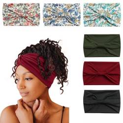 Kopftücher für Frauen Breite Stirnbänder Boho Mode geknotet Haarbänder für Erwachsene Frauen Mode Bandanas Yoga Sport Haarschmuck (6WsuihuaChun) von AIZIYIN