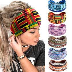 Mode-Stirnbänder für Frauen Haare Kopftücher Haarband Turban Blume Baumwolle Stirnbänder Breite Yoga Sport Stirnband Head Wrap (P6WAfacaB) von AIZIYIN