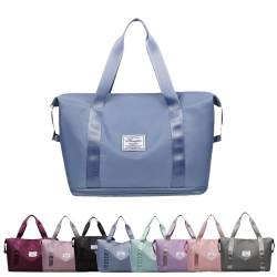 2024 Neue Reisetasche, faltbare Reisetasche, Handgepäcktasche, Sporttasche, Trocken- und Nass-Erweiterbare Handgepäcktasche, blau von AIZONGWL