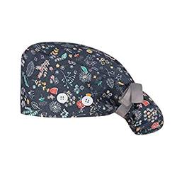 AIchenYW Scrub Hat mit Knöpfen mit Schweißband Herren Bouffant und für Damen Cap Baseball Caps Damen Mützen (xy2-Multicolor5, One Size) von AIchenYW