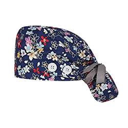 AIchenYW Scrub Hat mit Knöpfen mit Schweißband Herren Bouffant und für Damen Cap Baseball Caps Damen Mützen (xy2-Multicolor9, One Size) von AIchenYW